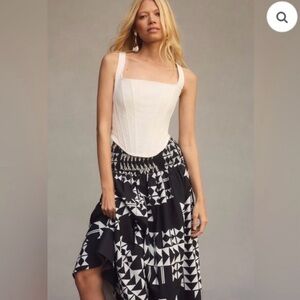 Aureta White Cotton Linen Top